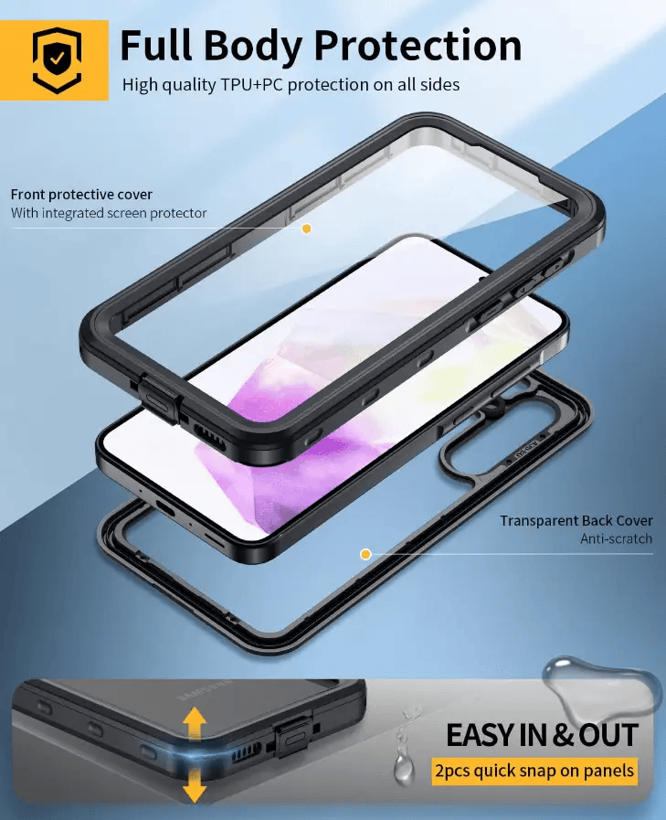 Samsung Galaxy A35 5G Waterproof Case Redpepper Full Protection – view 2