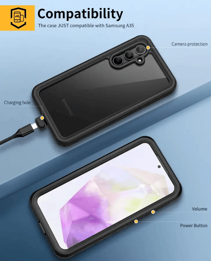 Samsung Galaxy A35 5G Waterproof Case Redpepper Full Protection – view 4