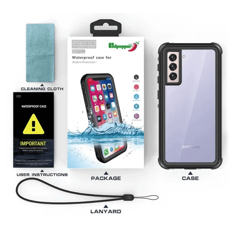 techplus Redpepper Waterproof Case for Samsung S21 Ultra | Full Protection Redpepper Waterproof Case For Samsung S21 Ultra