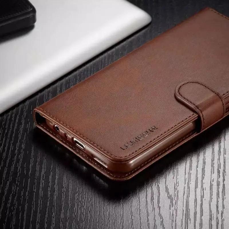 Synthetic Leather Flip Case Case for Samsung Galaxy S21 Plus (Brown) – view 4