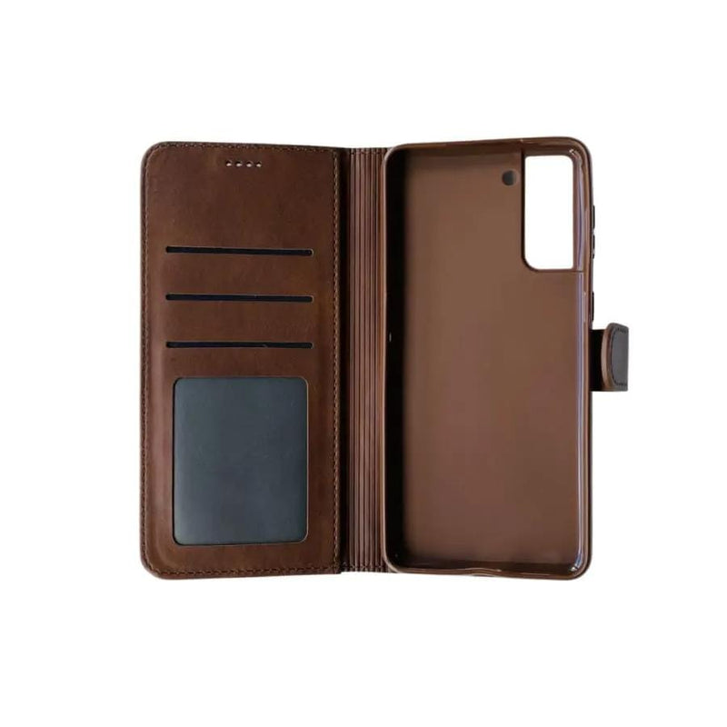 Synthetic Leather Flip Case Case for Samsung Galaxy S21 Plus (Brown) – view 6