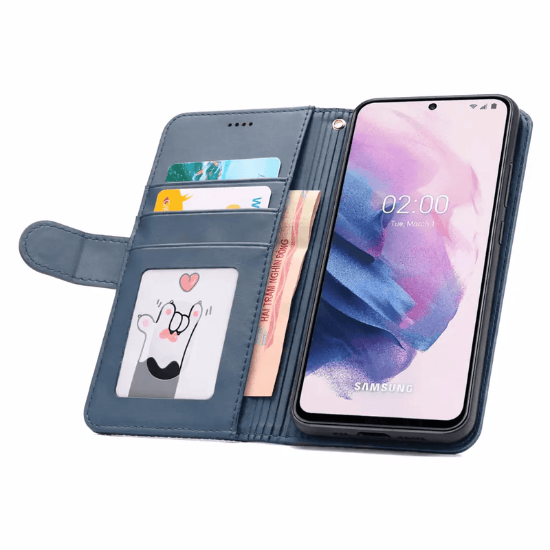 Samsung Galaxy S21 Plus Flip Wallet Case Cowhide Dot Pattern – view 9