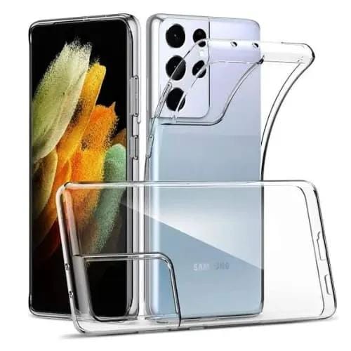 Clear Silicone Case for Samsung Galaxy S21 Ultra (Clear)