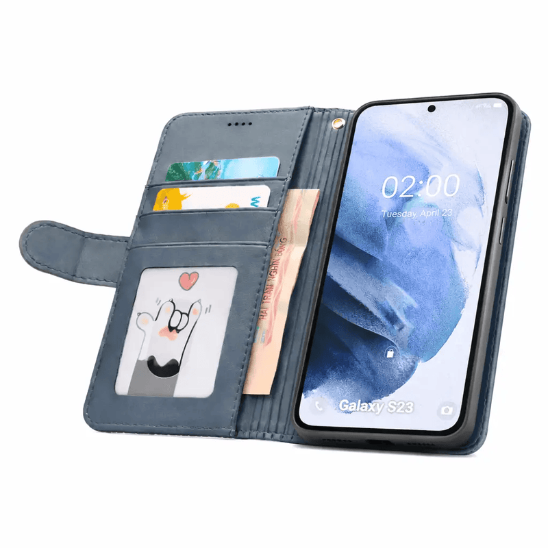 Samsung Galaxy S25 Flip Wallet Case Cowhide Dot Pattern – view 9