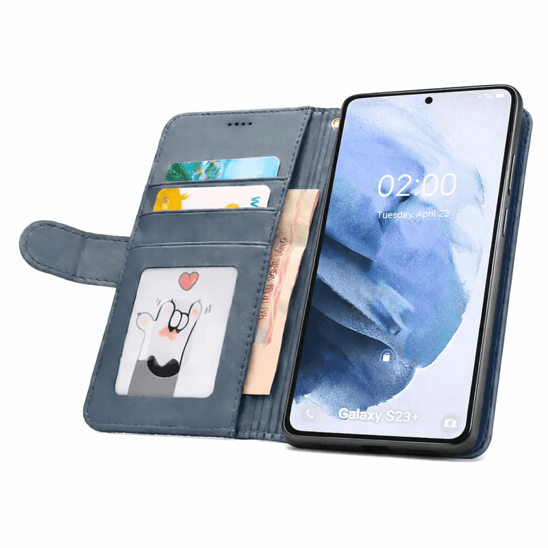 Samsung Galaxy S23 Plus Flip Wallet Case Cowhide Dot Pattern – view 9