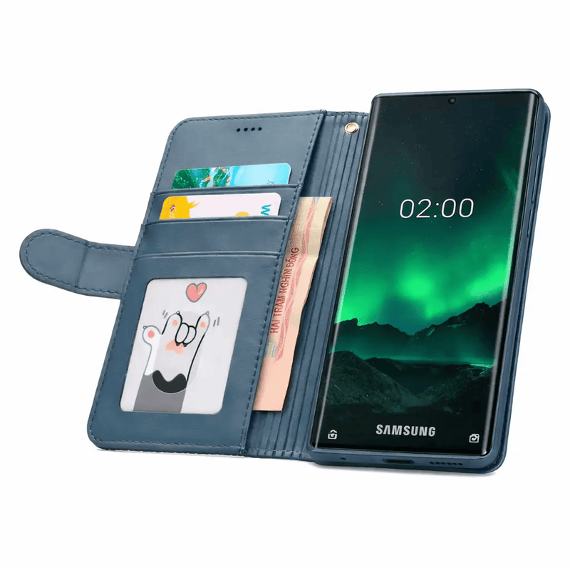 Samsung Galaxy S24 Ultra Flip Wallet Case Cowhide Dot Pattern – view 9
