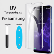 techplus UV Liquid Full Glue Tempered Glass for Samsung Galaxy S20 FE UV Liquid Full Glue Screen Protector for Galaxy S20 FE