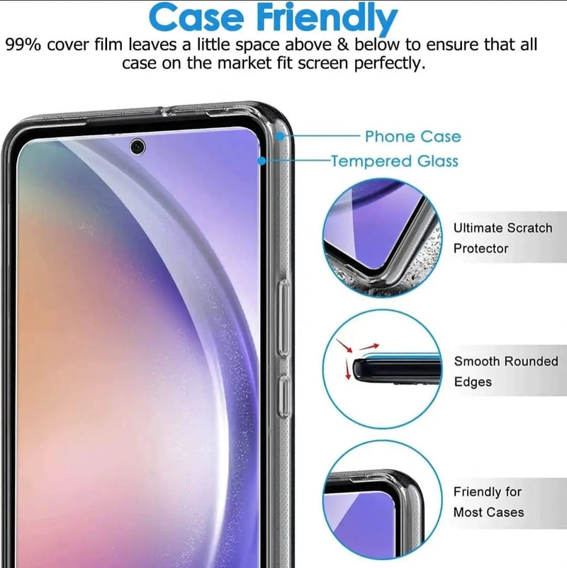 techplus Samsung Galaxy S26 Tempered Glass Screen Protector 2 Pack 9H HD Samsung Galaxy S26 Tempered Glass Protector 2 Pack