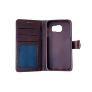 Synthetic Leather Flip Case for Samsung Galaxy S6 (Brown) – view 6