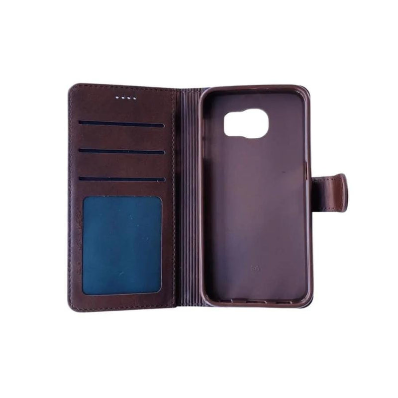 Synthetic Leather Flip Case for Samsung Galaxy S6 (Brown) – view 6
