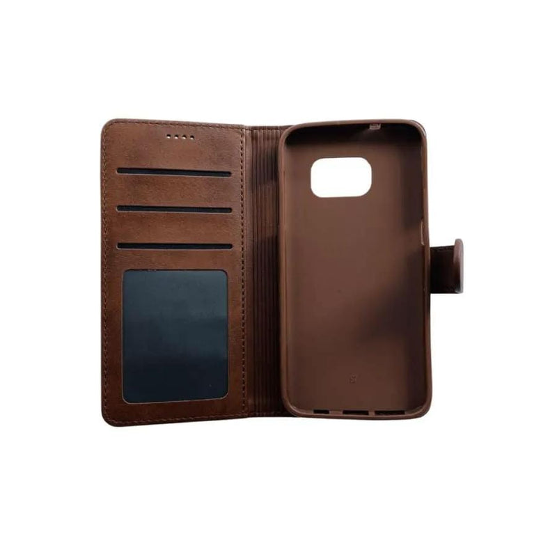Synthetic Leather Flip Case for Samsung Galaxy S7 (Brown) – view 6