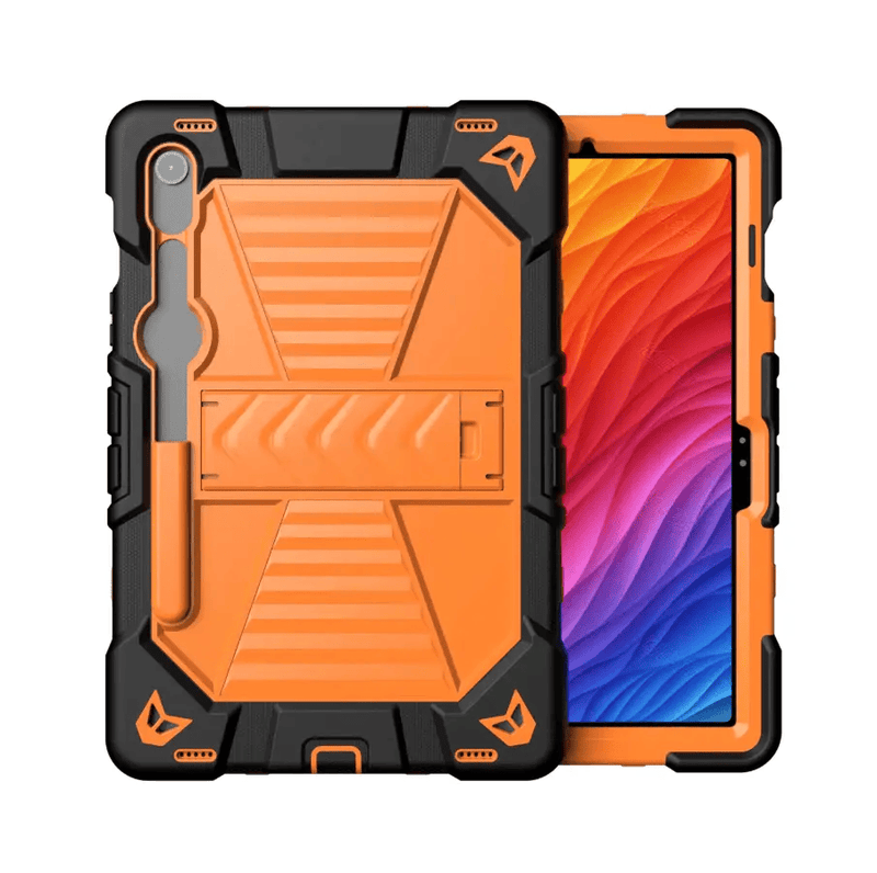 Samsung Galaxy Tab S10 Lite Rugged Shockproof Case with Kickstand (Orange) – view 1