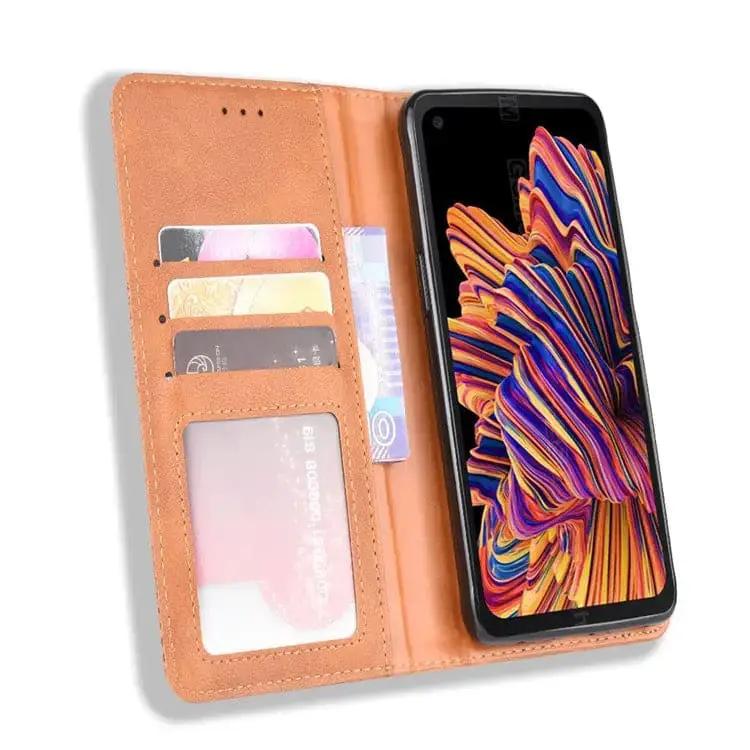 9eight5 Phone cases Wallet Case for Samsung Galaxy Xcover Pro (Brown) Wallet Case for Samsung Galaxy Xcover Pro (Brown)