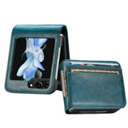 Habicare 9eight5 Leather Bag Case for Samsung Z Flip Series Leather Bag Case for Samsung Z Flip Series