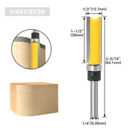 4Pcs Flush Trim Pattern Router Bit Set 1/4 Inch Shank Straight Flush Trim Tools – view 2