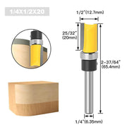 4Pcs Flush Trim Pattern Router Bit Set 1/4 Inch Shank Straight Flush Trim Tools – view 4