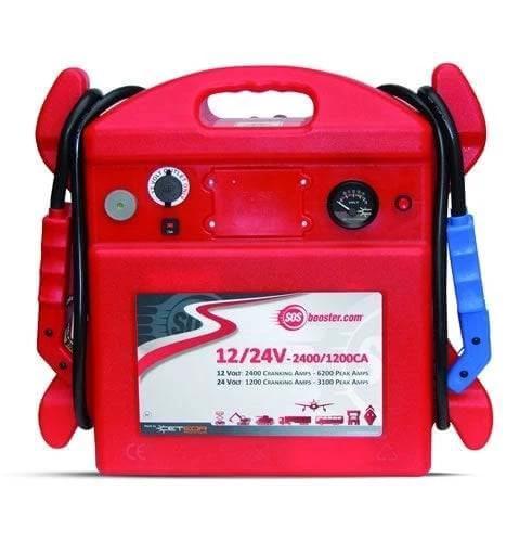Schumacher SOS Booster Jump Starter 12V 24V 2400 Peak Amps 1200A Pro Grade For Fleets