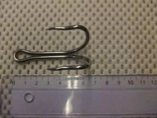 Sea fish HOOKS Double Tuna Wriggled Barbless Size 10/0 Sea Fish Double Tuna Wriggled Barbless Hook Size 10 0