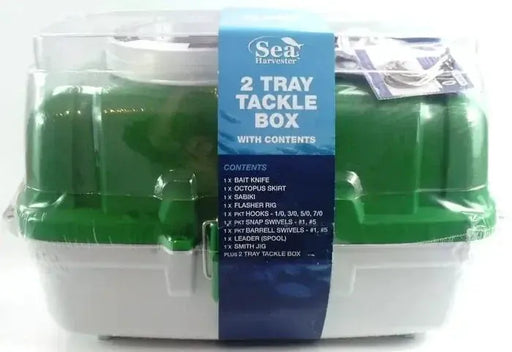 Sea Harvester Tackle Box With Mixed Tackle 2 Tray Compact Ready To Use Starter Kit For Anglers