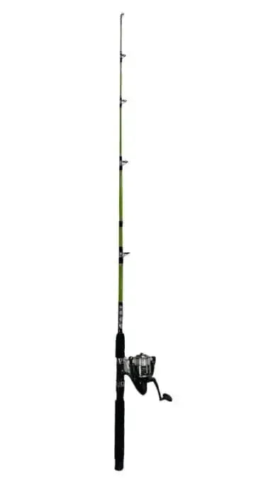 Sea Harvester Kids Rod 4 Ft 6 In Two Piece Green Travel Friendly Beginner Spinning Rod