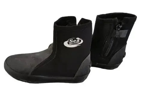 Dive Booties for Divers by Sea Harvester Rugged Comfort Warmth Easy On Off Ankle Zip Foot Protection