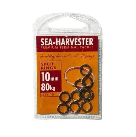 Sea Harvester Split Ring 10mm 80Kg Stainless Steel For Saltwater Anglers Durable Hook Lure Rigging