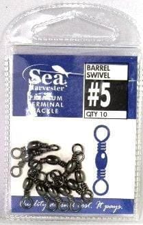 Sea Harvester Swivel Barrel Brass Barrel Swivel #5 PKT 10 Sea Harvester Barrel Swivel 5 Pack 10 Tangle Free