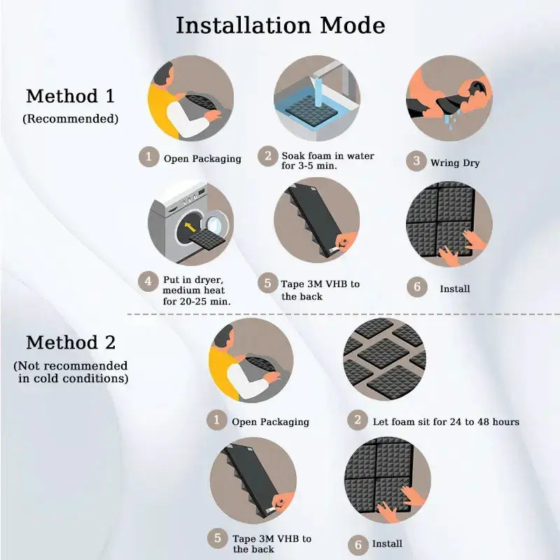 Self-Adhesive Soundproofing Tiles (different sizes & colours available) – view 14