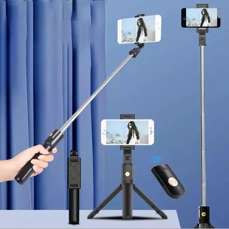 9eight5 Phone/Tablet Accessories Selfie Stick with remote & stand Selfie Stick with remote & stand