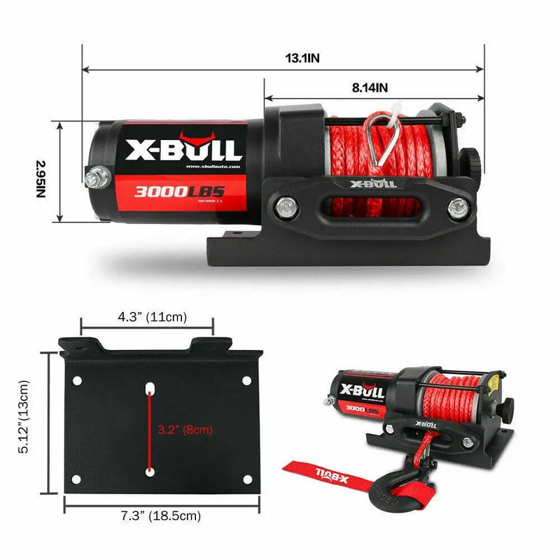 salelink.co.nz X-BULL X-Bull Electric Winch 3000LBS X-Bull Electric Winch 3000LBS | Action Outdoors NZ