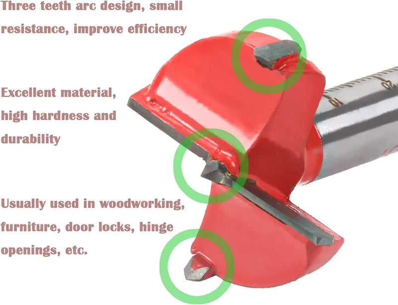 35mm Door Hinge Hole Saw Cutter Concealed Hinge Jig with Forstner Bits Positioner – view 5