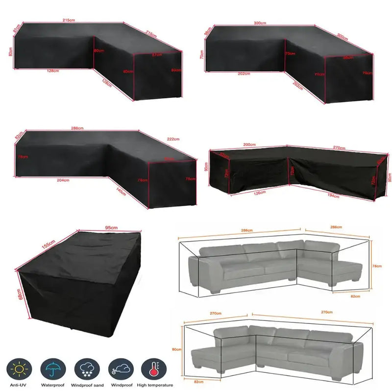 Shape Waterproof Rattan Sofa Cover (available in different sizes) – view 14