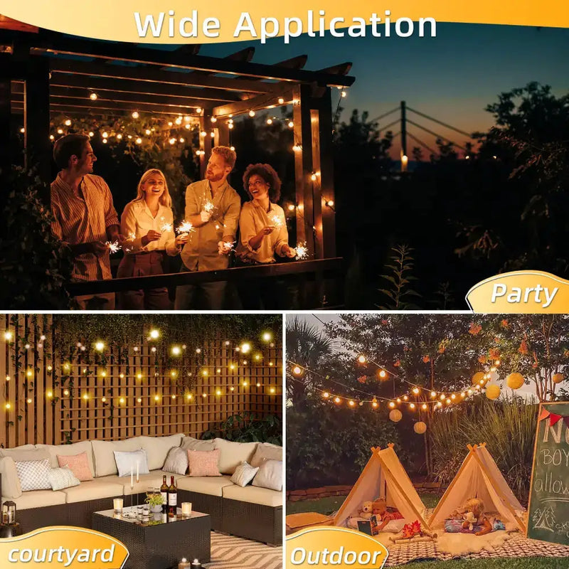 Shatterproof Solar String Lights G40 (Waterproof) with USB & Remote Control – view 4