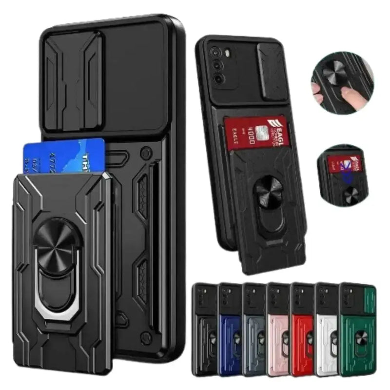 Shockproof Card Slot Case for Samsung Galaxy Note & S Series (Black) – view 7