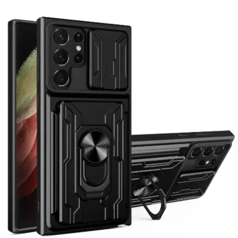 Shockproof Card Slot Case for Samsung Galaxy Note & S Series (Black) – view 6