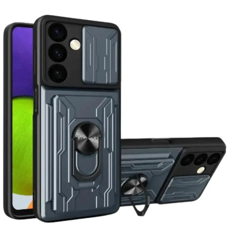 Shockproof Card Slot Case for Samsung Galaxy Note & S Series (Gray) – view 1