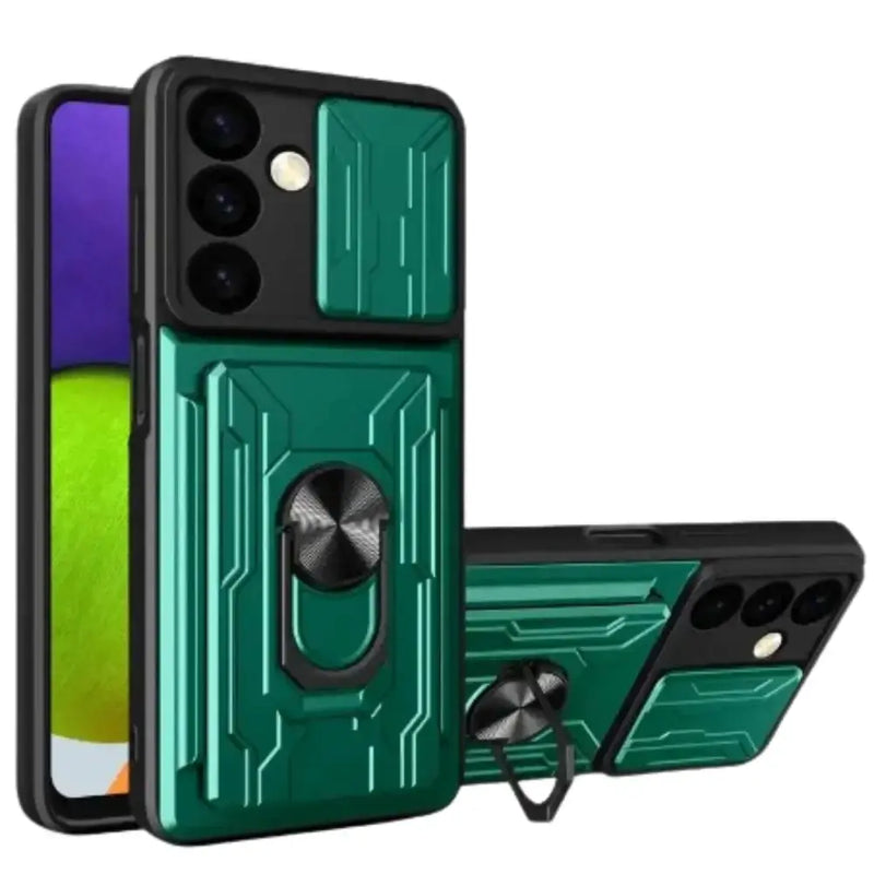 Shockproof Card Slot Case for Samsung Galaxy Note & S Series (Green) – view 2