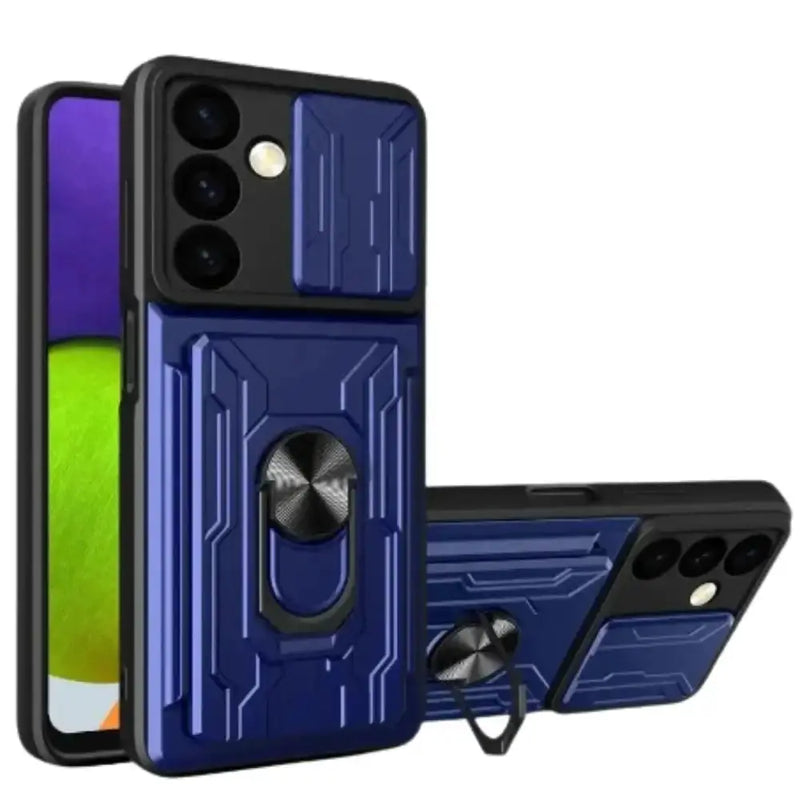 Shockproof Card Slot Case for Samsung Galaxy Note & S Series (Navy) – view 1