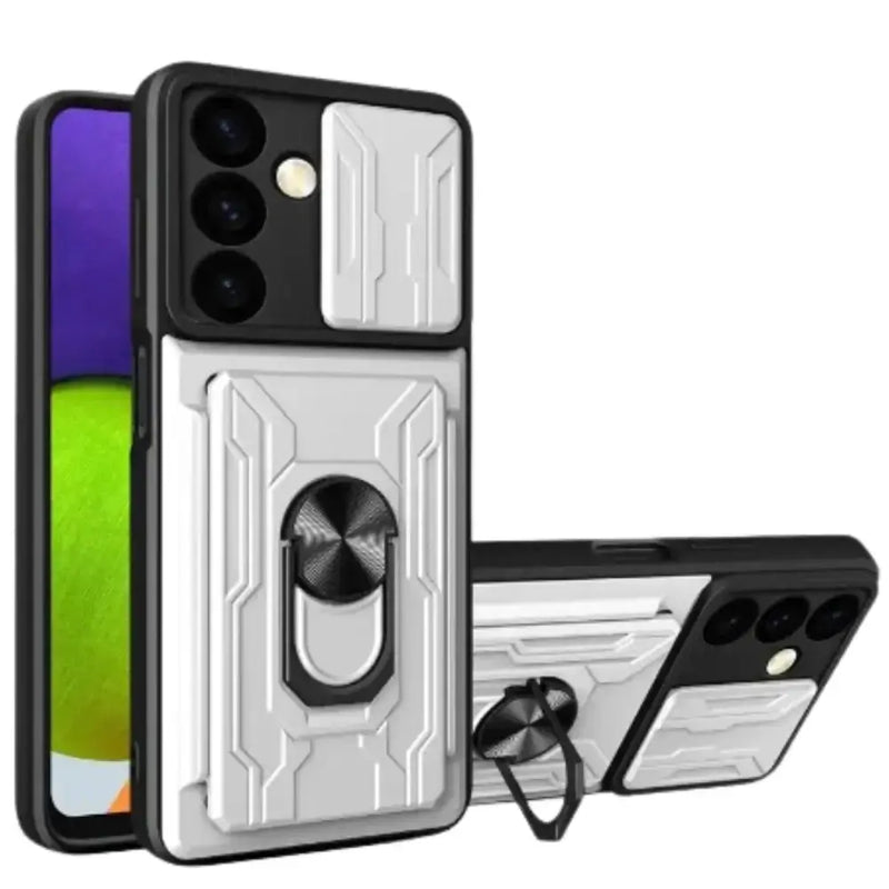Shockproof Card Slot Case for Samsung Galaxy Note & S Series (White) – view 2