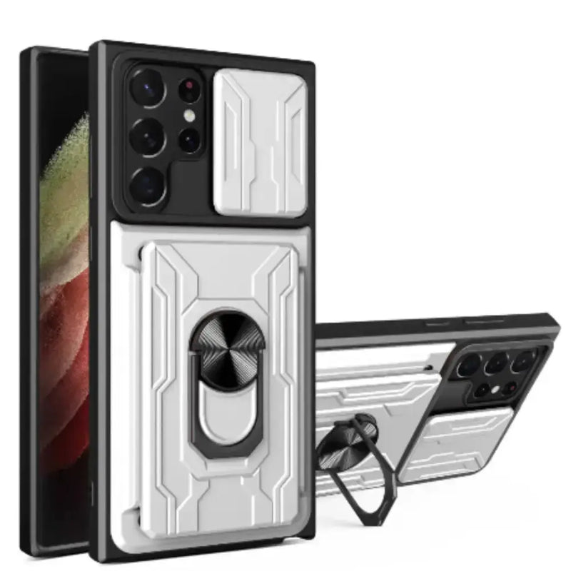 Shockproof Card Slot Case for Samsung Galaxy Note & S Series (White) – view 1