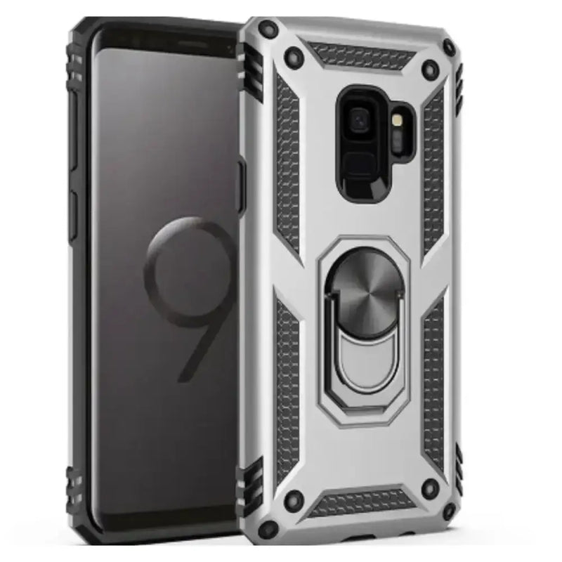 Shockproof Ring Holder Case for Samsung Galaxy Series (Silver)