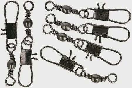 Black Interlock with Barrel Swivel #1 x 100pcs 43kg B/S – view 2