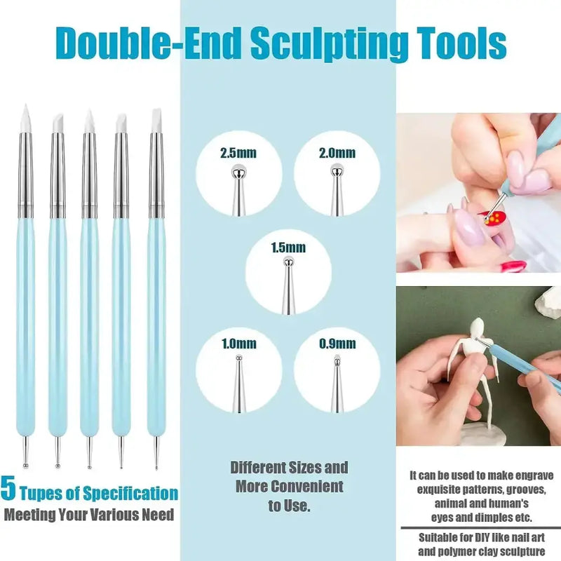 Habicare HBC Silicone Clay Sculpting Tool Set (5pcs) Silicone Clay Sculpting Tool Set (5pcs)