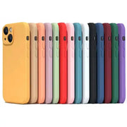 Silicone iPhone Case (iPhone 6 to iPhone 15 Series) - Available in light blue, red & black – view 1