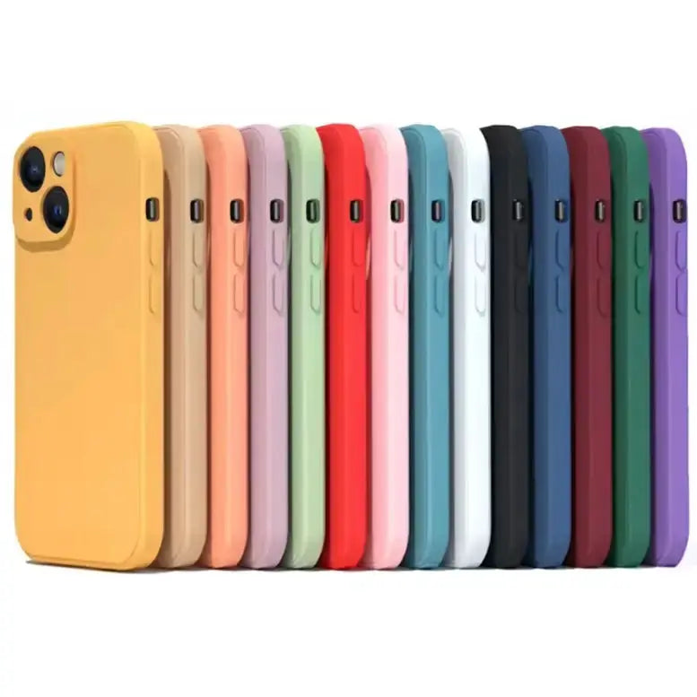 Silicone iPhone Case (iPhone 6 - iPhone 15 Series) - Available in green, purple & navy – view 1