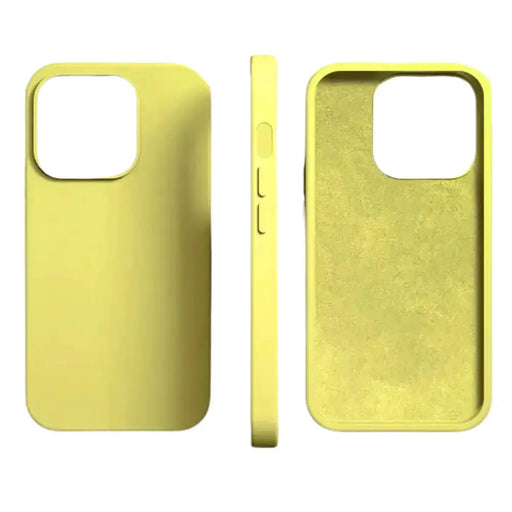 Silicone iPhone Case (iPhone 6 - iPhone 15 Series) - Available in yellow, brown & dark green – view 2