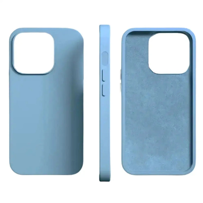 Silicone iPhone Case (iPhone 6 to iPhone 15 Series) - Available in light blue, red & black – view 4