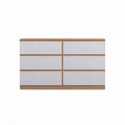 sue-e furniture Low boys 'Monaco' Chest of 6 Drawers White + Oak 'Monaco' Chest of 6 Drawers White + Oak
