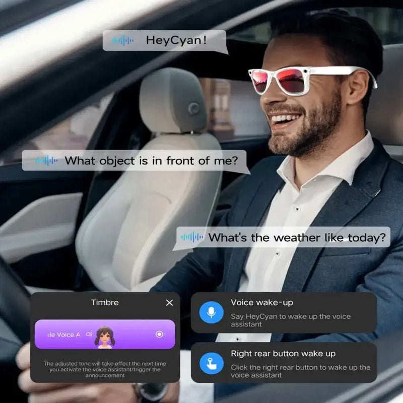 Smart AI Camera Glasses – 8MP HD, Photo/Video, Waterproof (5 types available) – view 13