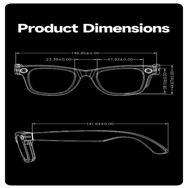 Smart AI Camera Glasses – 8MP HD, Photo/Video, Waterproof (5 types available) – view 21